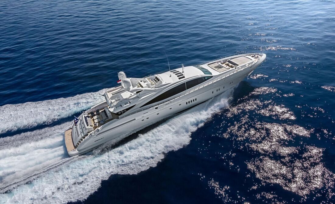 Luxury Yacht Cruising the sea